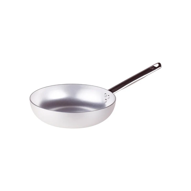 Alluminio 3mm Professionale Padella Alta Svasata Con Manico Tubolare Inox