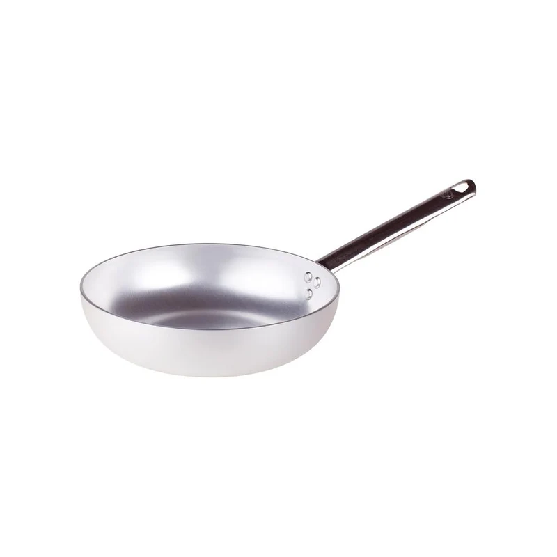 Alluminio 3mm Professionale Padella Alta Svasata Con Manico Tubolare Inox