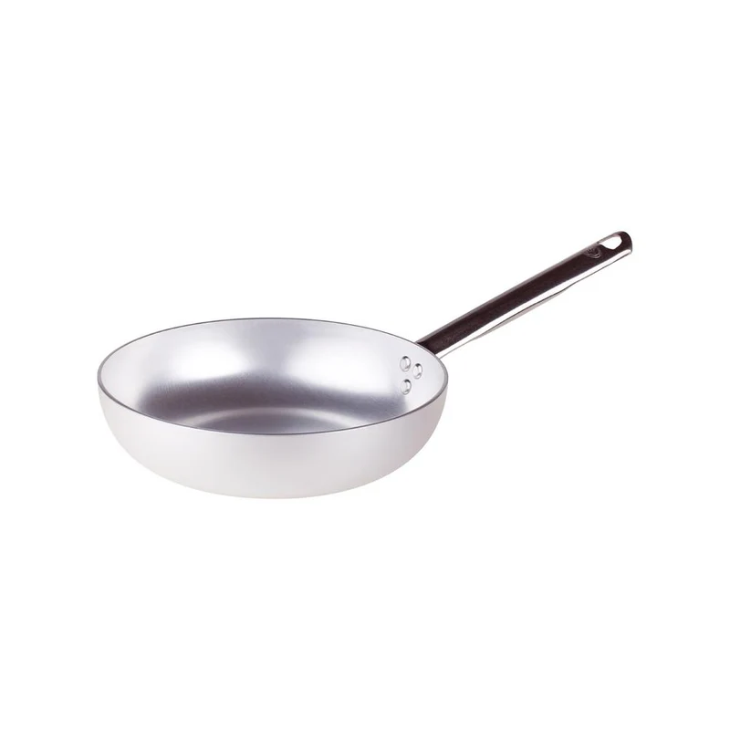 Alluminio 3mm Professionale Padella Alta Svasata Con Manico Tubolare Inox