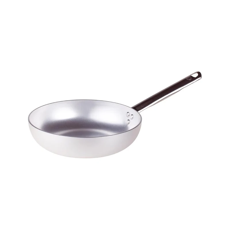 Alluminio 3mm Professionale Padella Alta Svasata Con Manico Tubolare Inox