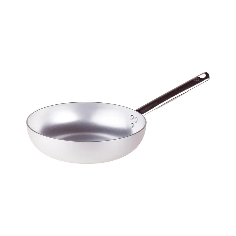 Alluminio 3mm Professionale Padella Alta Svasata Con Manico Tubolare Inox