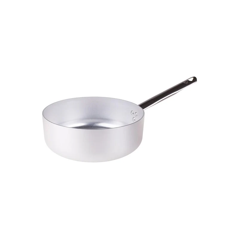 Alluminio 3mm Professionale Casseruola Bassa Con Manico Tubolare Inox