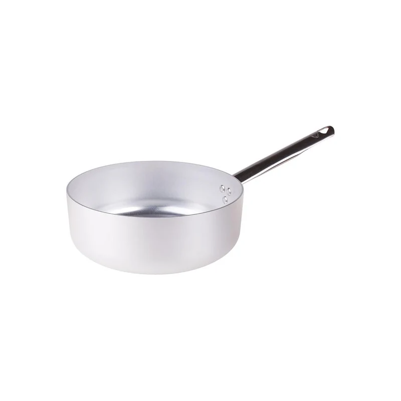 Alluminio 3mm Professionale Casseruola Bassa Con Manico Tubolare Inox