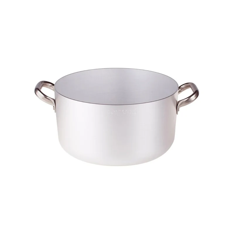 Alluminio 3mm Professionale Casseruola Alta Con 2 Maniglie Inox
