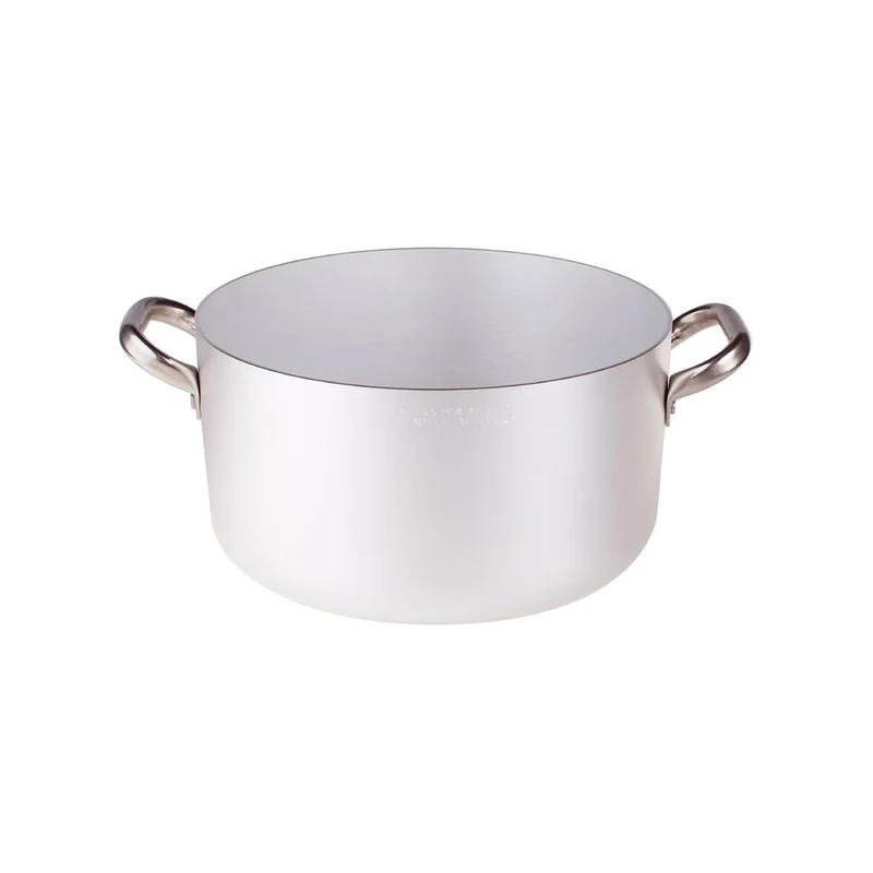 Alluminio 3mm Professionale Casseruola Alta Con 2 Maniglie Inox