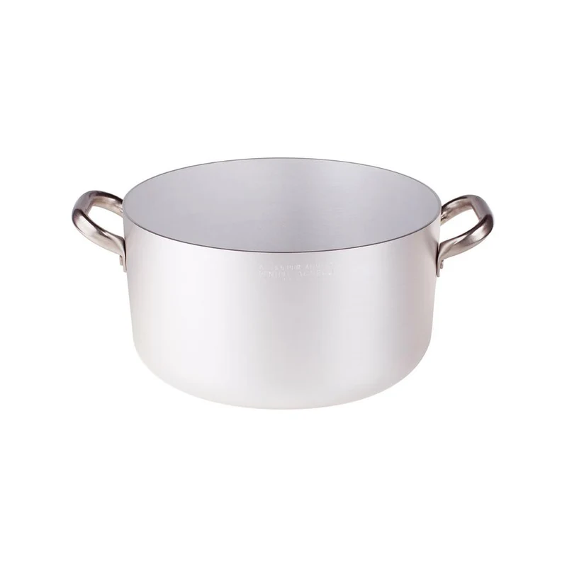 Alluminio 3mm Professionale Casseruola Alta Con 2 Maniglie Inox
