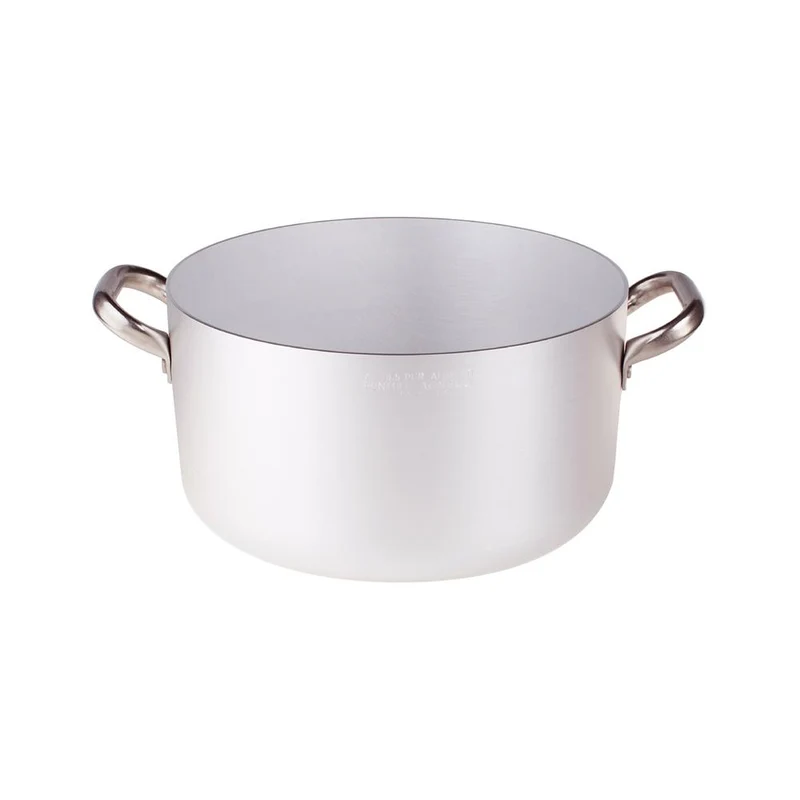 Alluminio 3mm Professionale Casseruola Alta Con 2 Maniglie Inox