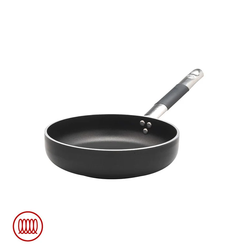 AlBlack Padella Alta Sautè Induzione In Alluminio Antiaderente 5mm Con Manico Cool Inox