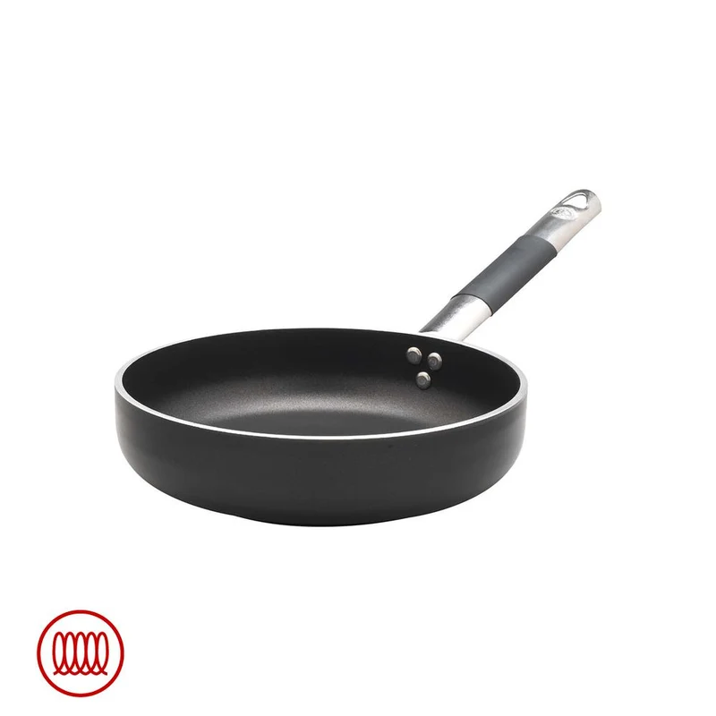 AlBlack Padella Alta Sautè Induzione In Alluminio Antiaderente 5mm Con Manico Cool Inox