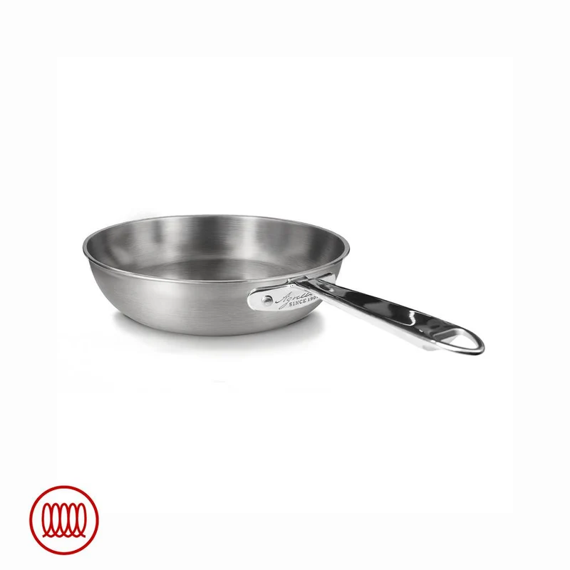 Alu-Inox 3-ply Padella Alta Induzione Con Manico Tubolare In AluInox