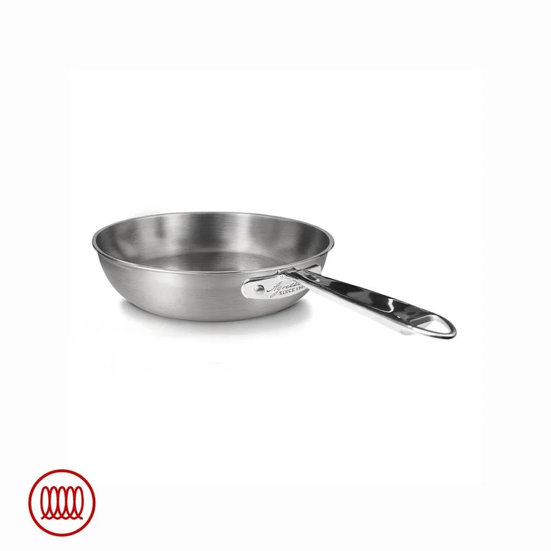 Alu-Inox 3-ply Padella Alta Induzione Con Manico Tubolare In AluInox