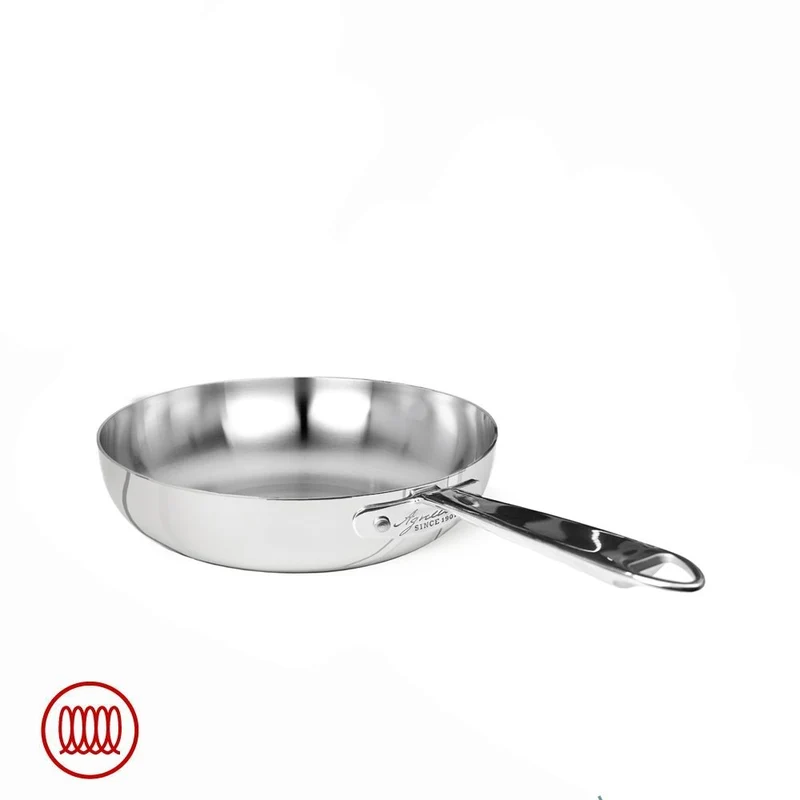 Alu-Inox 3-ply Padella Alta Induzione Con Manico Tubolare In AluInox