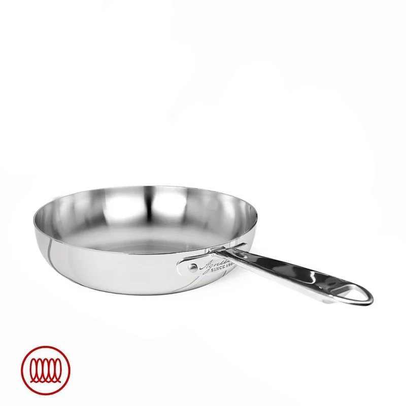 Alu-Inox 3-ply Padella Alta Induzione Con Manico Tubolare In AluInox