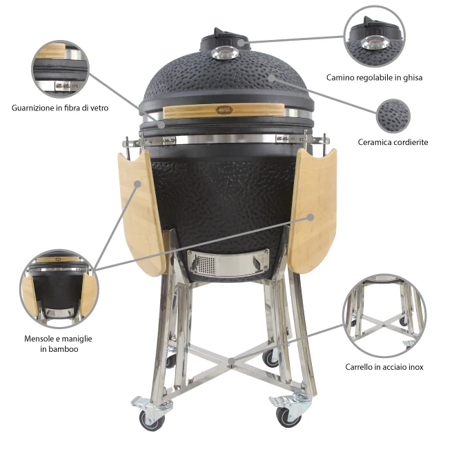 Kamado BBPRO Barbecue Professionale Medio