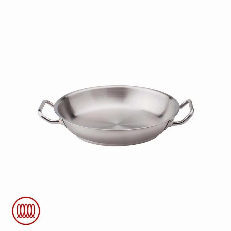 Acciaio Inox Tegame Basso Induzione Con Due Maniglie