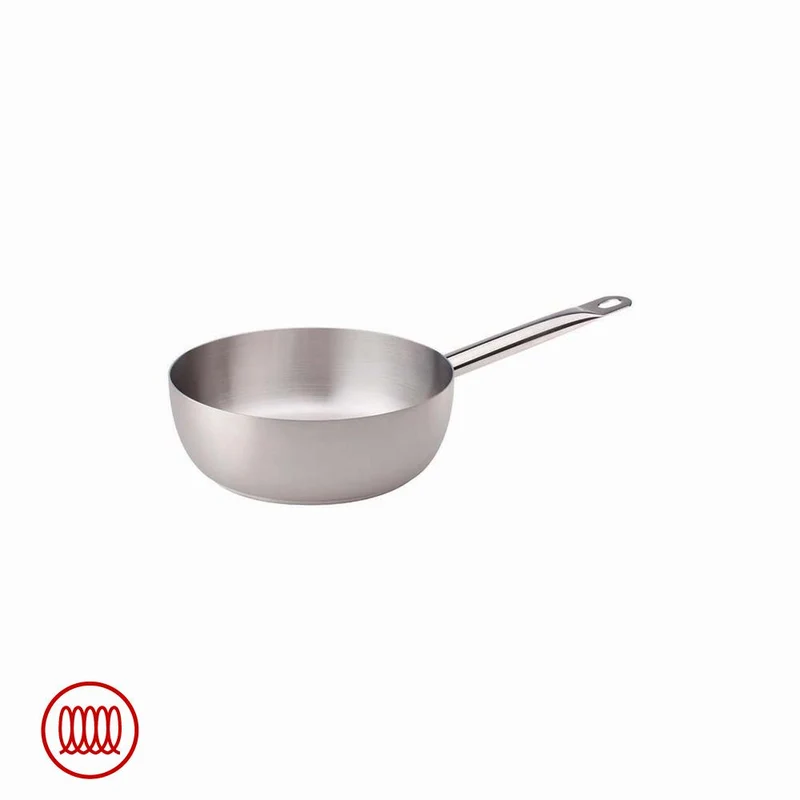 Acciaio Inox Padella Alta Conica Induzione Con Manico Tubolare