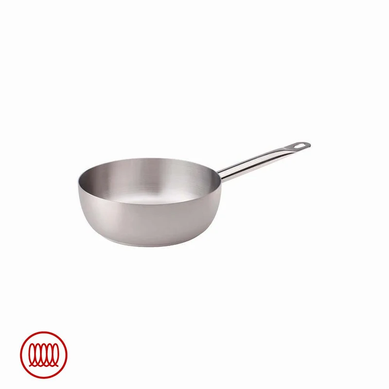 Acciaio Inox Padella Alta Conica Induzione Con Manico Tubolare