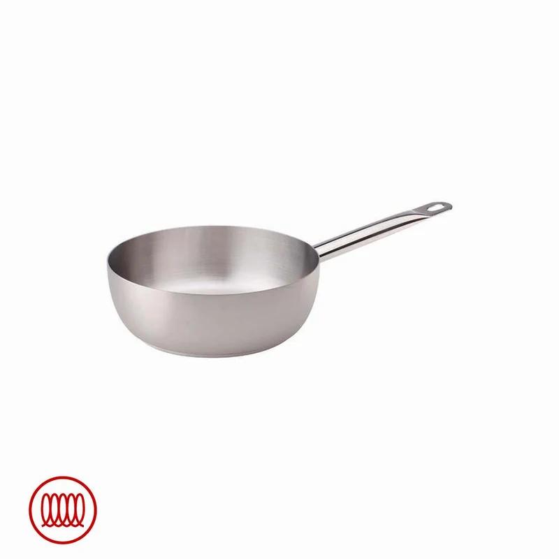 Acciaio Inox Padella Alta Conica Induzione Con Manico Tubolare