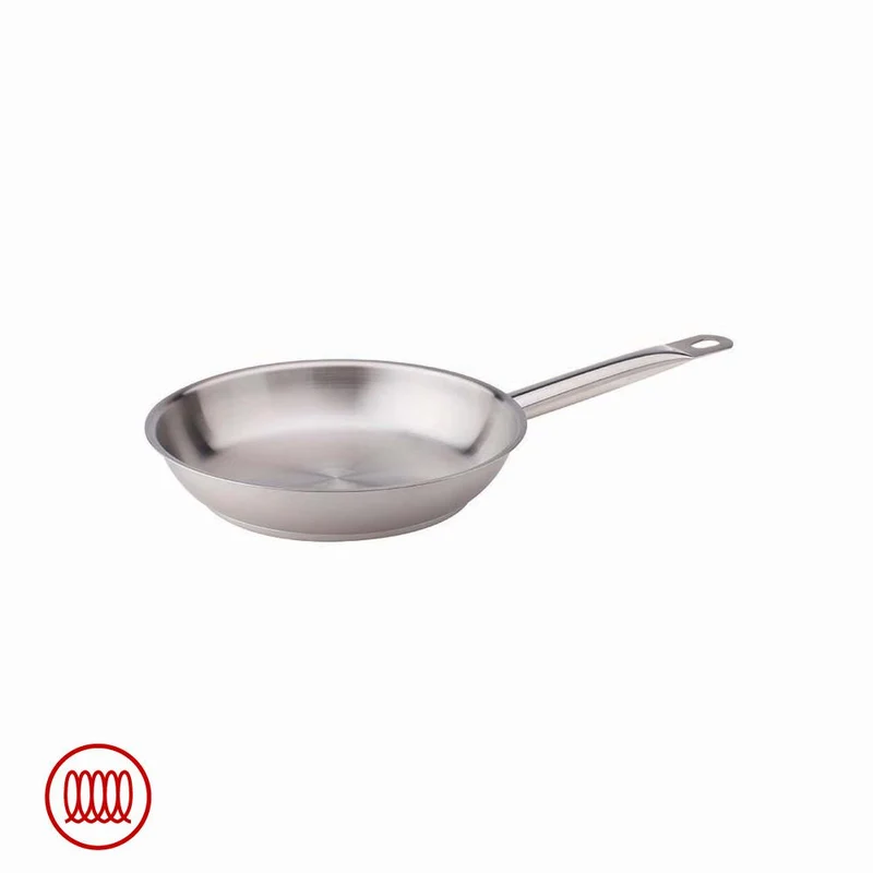 Acciaio Inox Padella Bassa Induzione Con Manico Tubolare