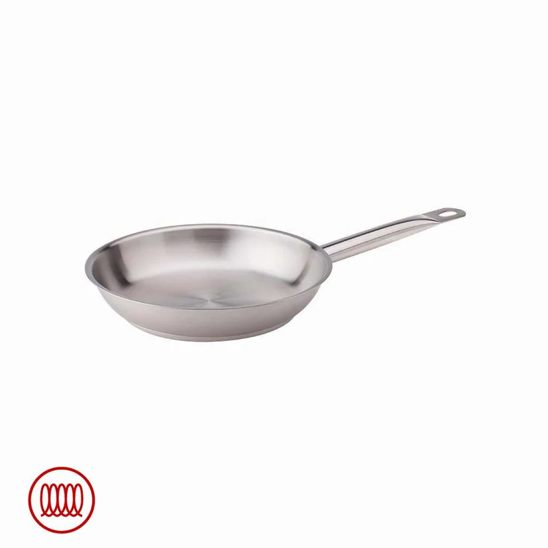 Acciaio Inox Padella Bassa Induzione Con Manico Tubolare