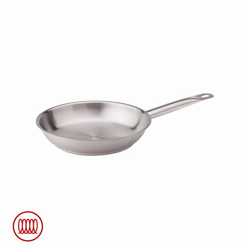 Acciaio Inox Padella Bassa Induzione Con Manico Tubolare