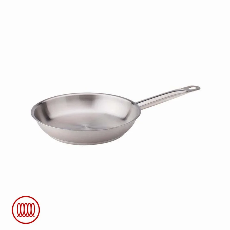 Acciaio Inox Padella Bassa Induzione Con Manico Tubolare
