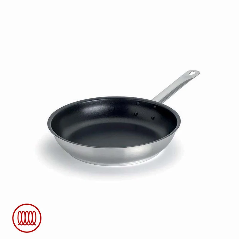 Acciaio Inox Platinum Padella Bassa Induzione Antiaderente Con Manico