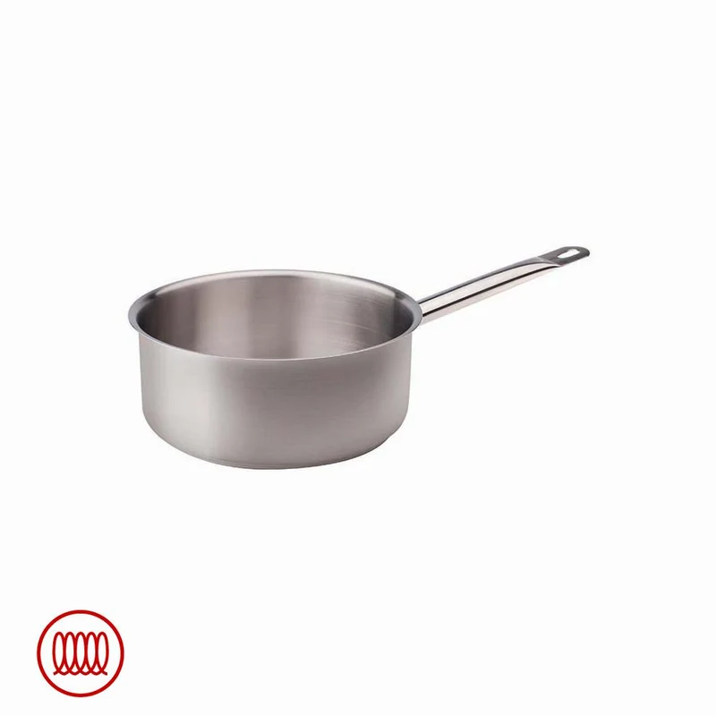 Acciaio Inox Casseruola Bassa Induzione Con Manico Tubolare
