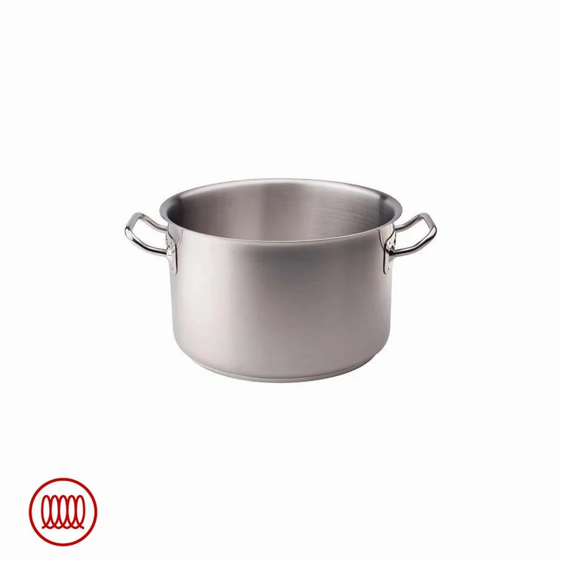 Acciaio Inox Casseruola Alta Induzione Con Due Maniglie