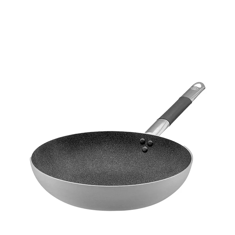 SharkSkin Padella Alta Svasata In Alluminio Antiaderente Con Manico In Acciaio Inox Cool