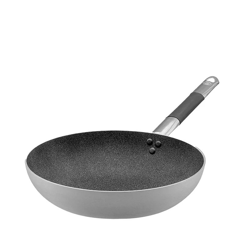SharkSkin Padella Alta Svasata In Alluminio Antiaderente Con Manico In Acciaio Inox Cool