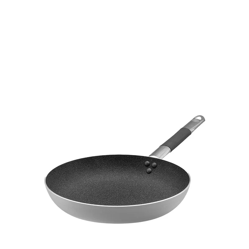 SharkSkin Padella Bassa Svasata In Alluminio Antiaderente Con Manico In Acciaio Inox Cool