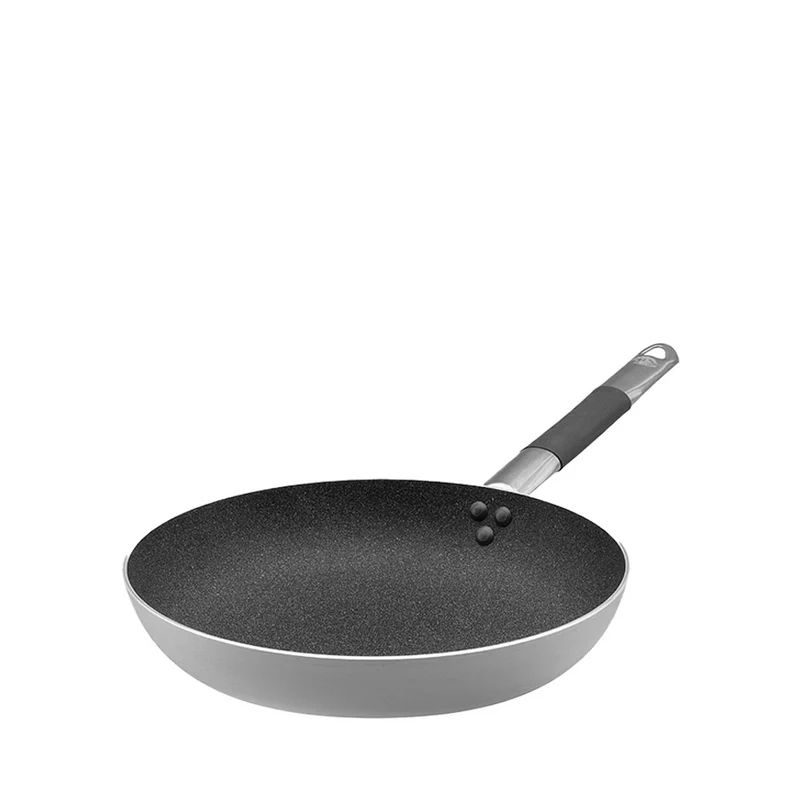 SharkSkin Padella Bassa Svasata In Alluminio Antiaderente Con Manico In Acciaio Inox Cool