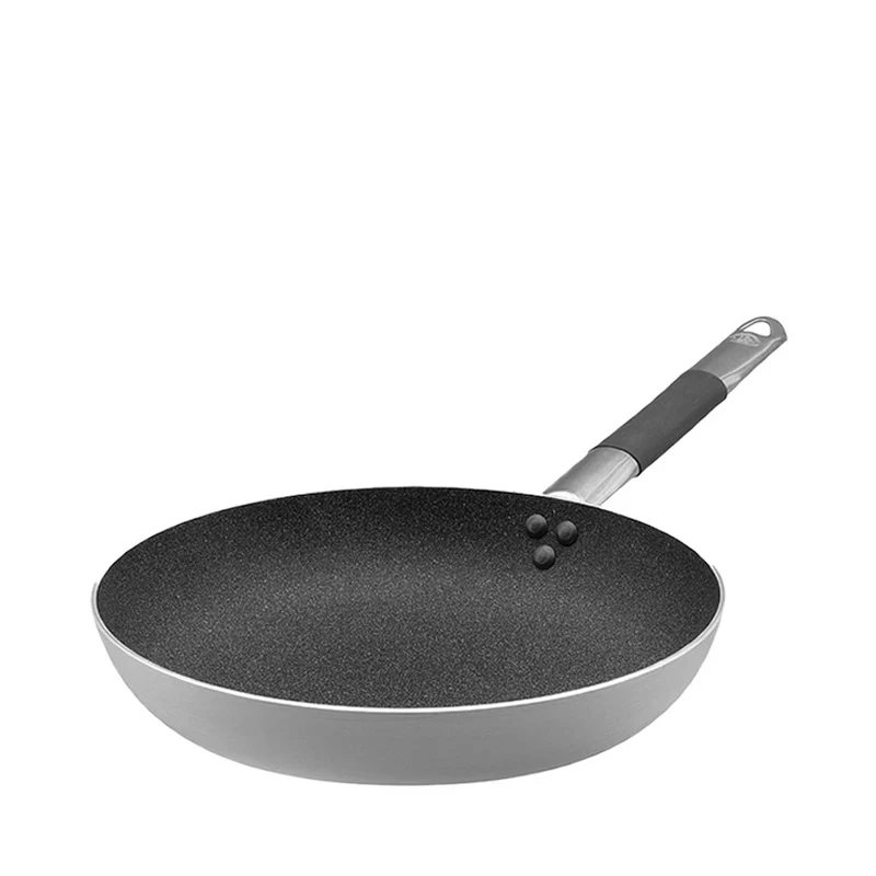 SharkSkin Padella Bassa Svasata In Alluminio Antiaderente Con Manico In Acciaio Inox Cool