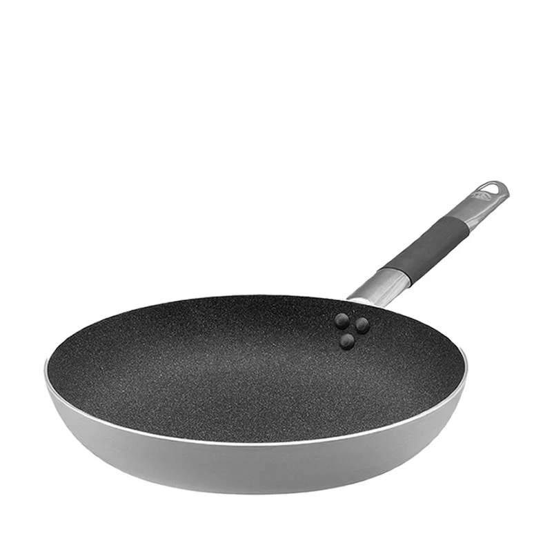 SharkSkin Padella Bassa Svasata In Alluminio Antiaderente Con Manico In Acciaio Inox Cool