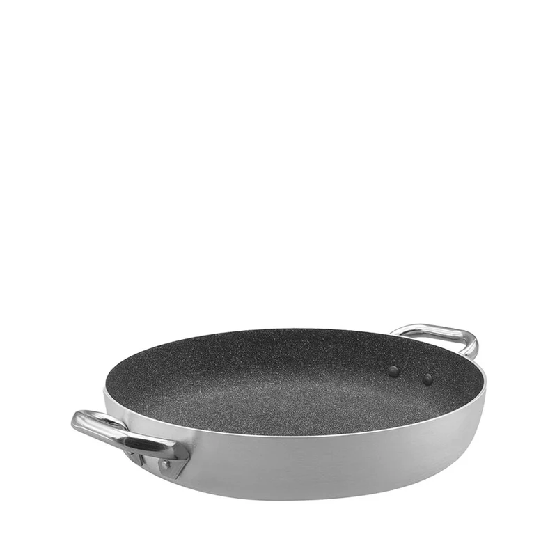 SharkSkin Tegame Basso In Alluminio Antiaderente Con 2 Maniglie Acciaio Inox