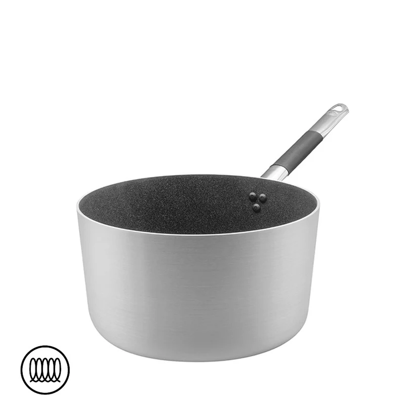 SharkSkin Casseruola Alta In Alluminio Antiaderente Induzione Con Manico In Acciaio Inox Cool