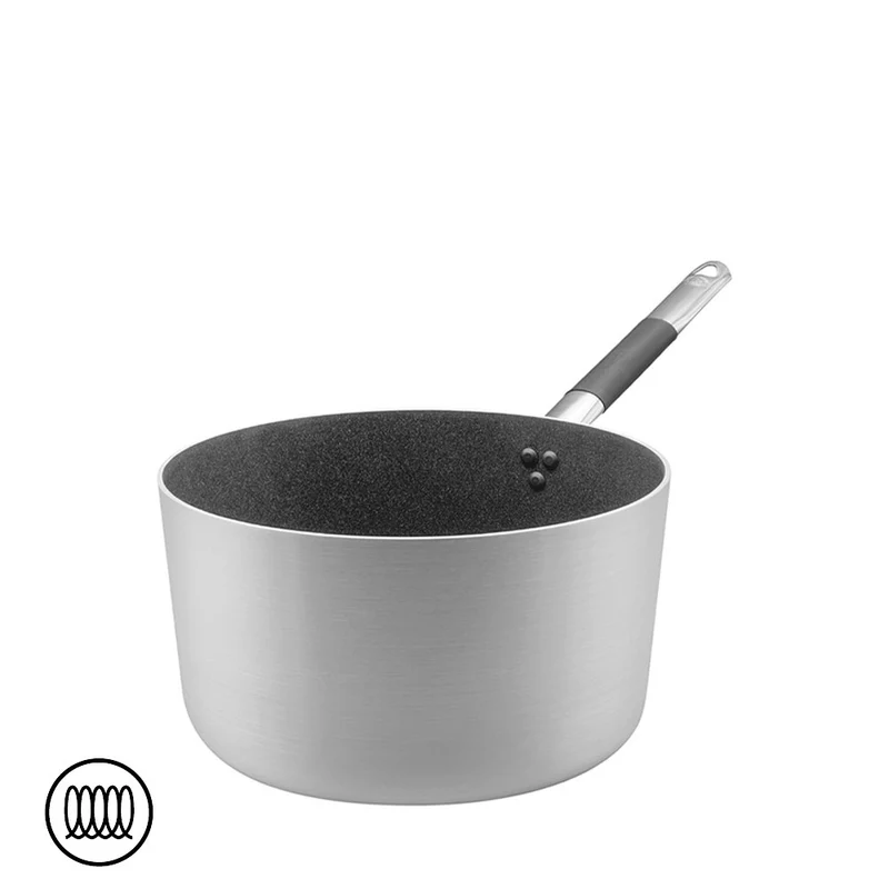SharkSkin Casseruola Alta In Alluminio Antiaderente Induzione Con Manico In Acciaio Inox Cool