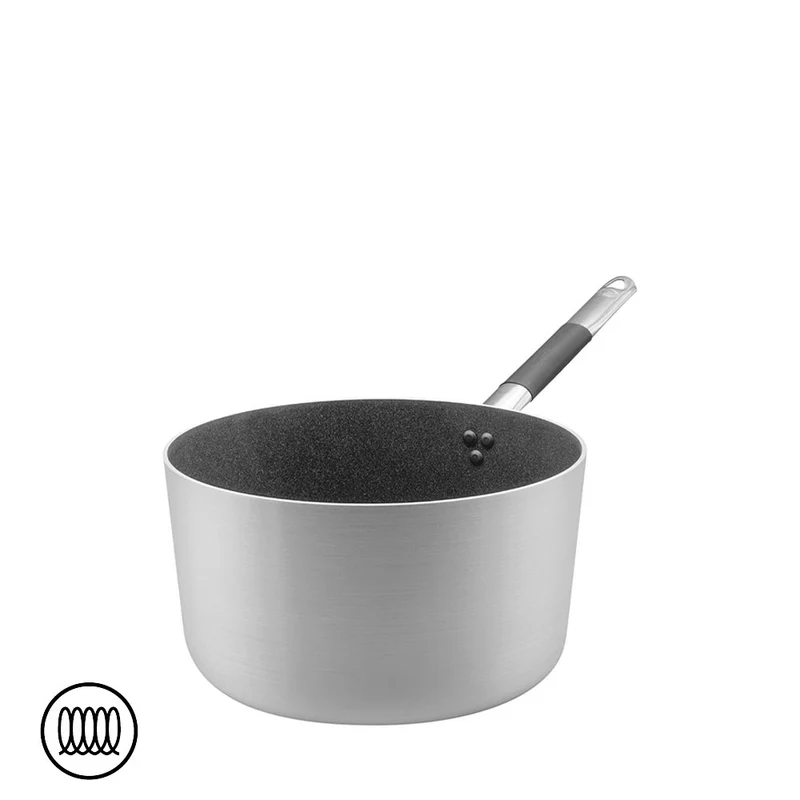 SharkSkin Casseruola Alta In Alluminio Antiaderente Induzione Con Manico In Acciaio Inox Cool