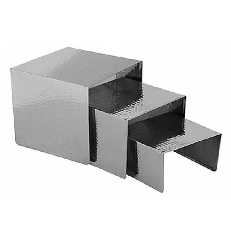 Portofino Alzata In Acciaio Martellato Set 3 Pz