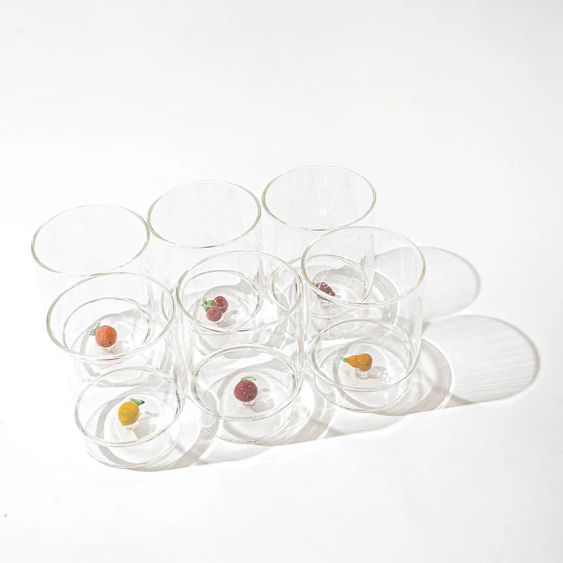 35 cl - Teca Frutta Bicchiere Acqua In Vetro Set 6 Pz
