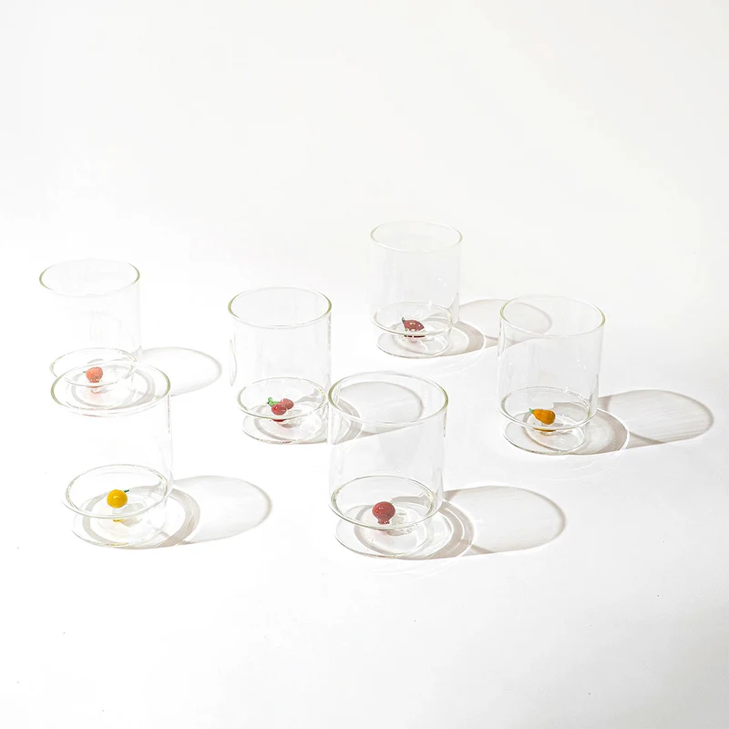35 cl - Teca Frutta Bicchiere Acqua In Vetro Set 6 Pz