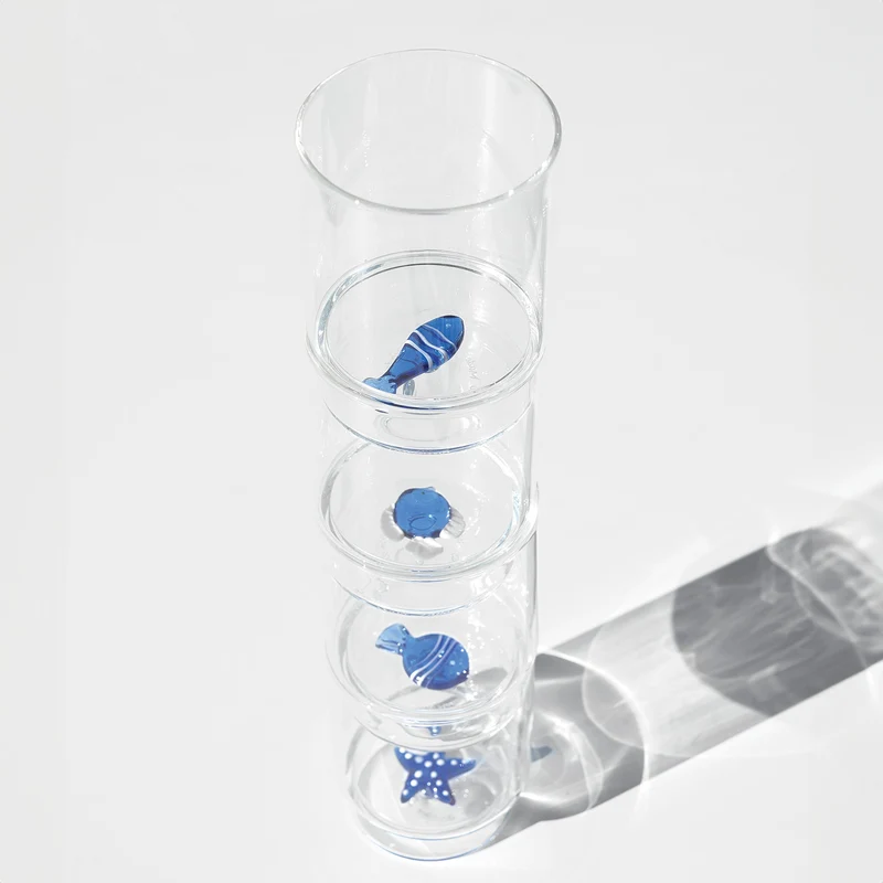 35 cl - Teca Mare Bicchiere Acqua In Vetro Set 6 Pz