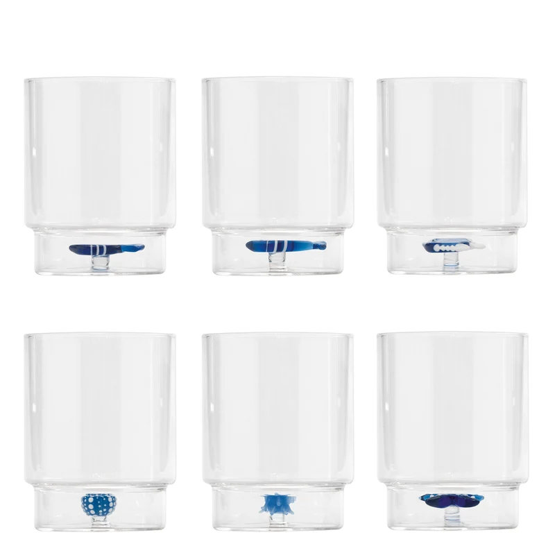35 cl - Teca Mare Bicchiere Acqua In Vetro Set 6 Pz