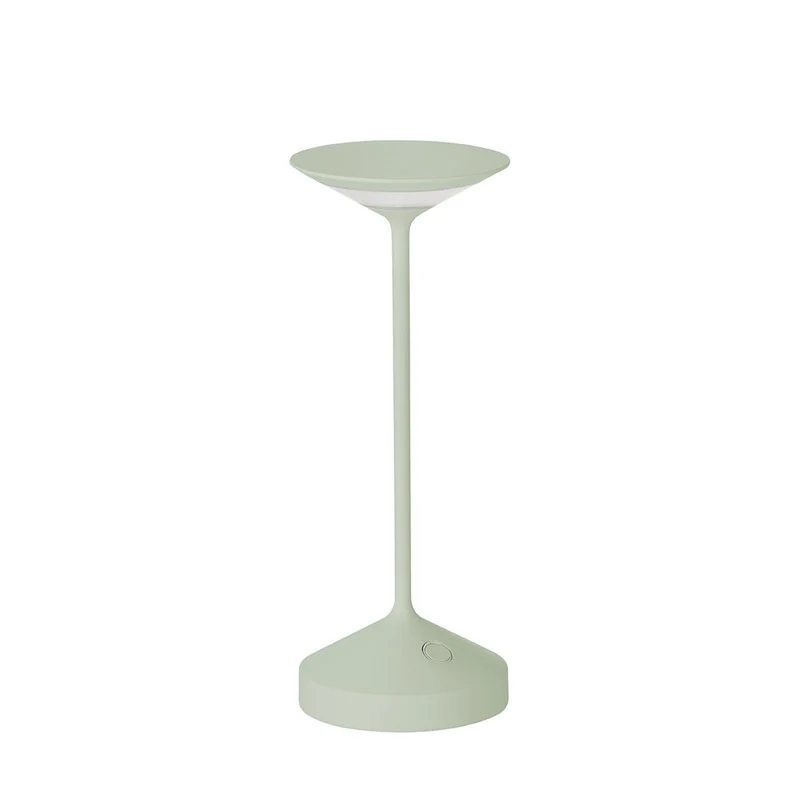 22 cm - Tempo Mini Lampada Da Tavolo Ricaricabile In Alluminio