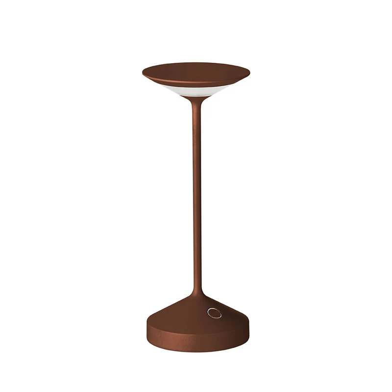 22 cm - Tempo Mini Lampada Da Tavolo Ricaricabile In Alluminio