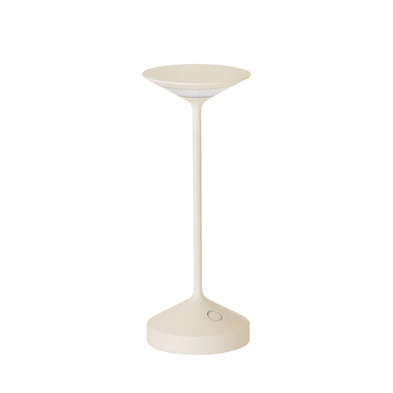 22 cm - Tempo Mini Lampada Da Tavolo Ricaricabile In Alluminio