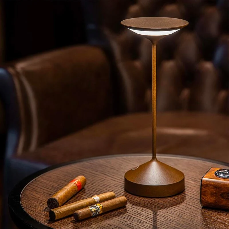 28 cm - Tempo Lampada Da Tavolo Ricaricabile In Alluminio