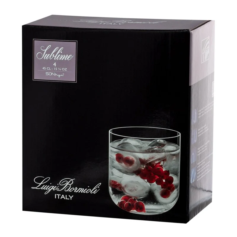 45 cl - Sublime Bicchiere Acqua In Vetro - Set 4 Pz