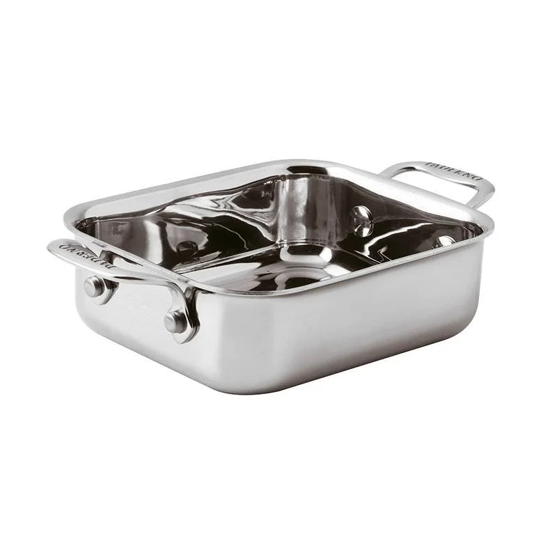 12x10 cm - Series 12200 Miniature Tegamino Rettangolare In Acciaio Inox